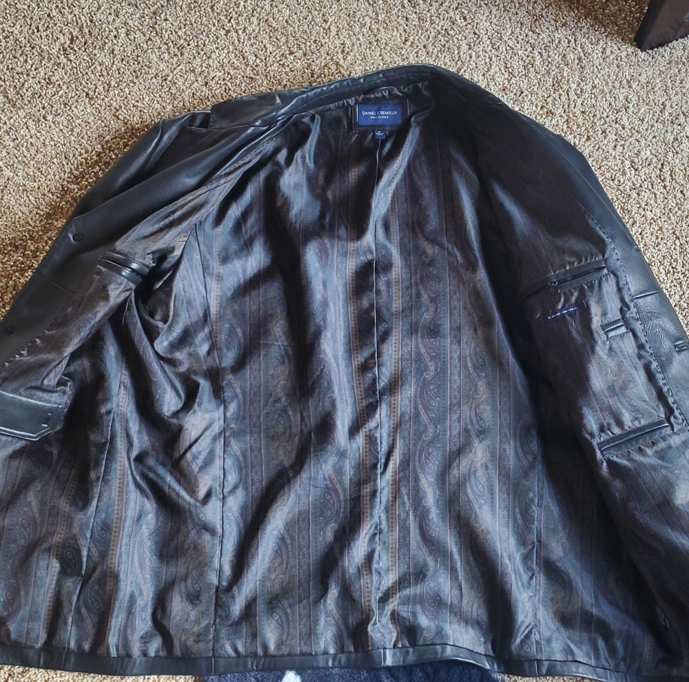 Daniel Cremieux Lambskin Leather Black Mens Jacket - Picture 11 of 16